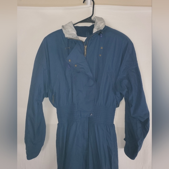 Vintage Serac Women’s Size 10 Medium Blue 1 Piece Ski Snow Suit - Picture 2 of 5